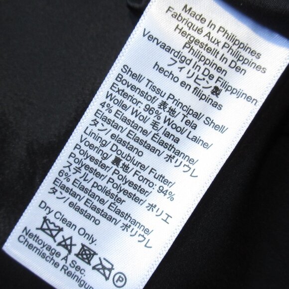 NWT J.Crew Collection Buttoned Sheath in Black Italian Stretch Wool Dress 8 - Picture 5 of 9